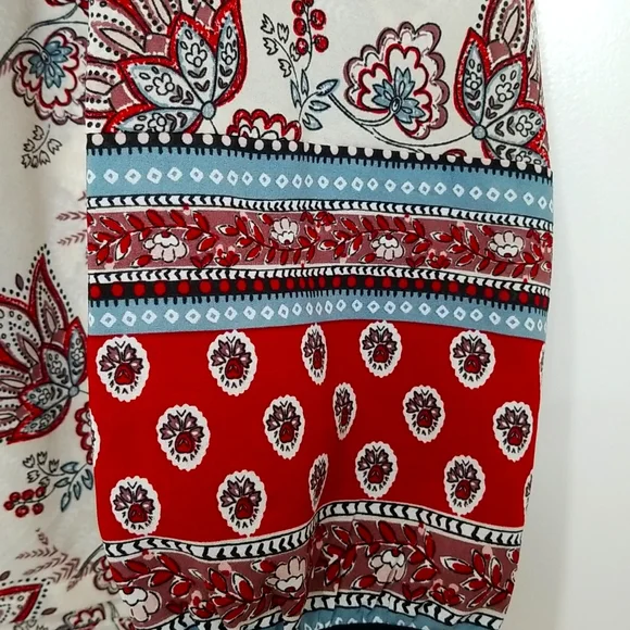 Sanctuary Peasant Boho Print Long Sleeve Blouse Size M - Picture 6 of 9